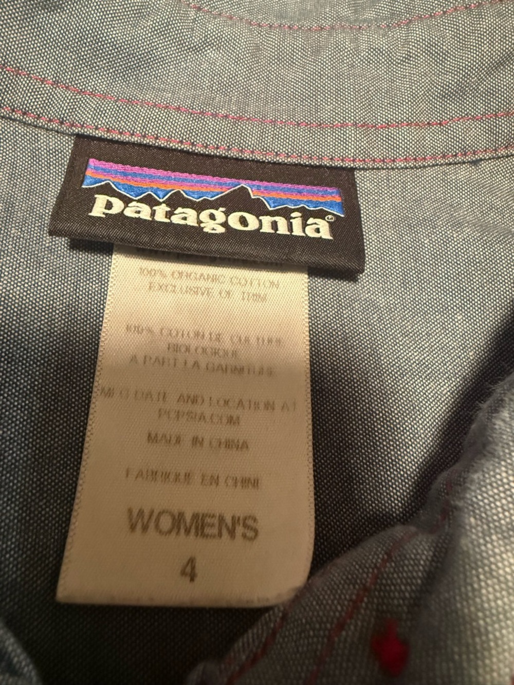 Patagonia Blue Chambray Mini Shirt Dress - Picture 2 of 4